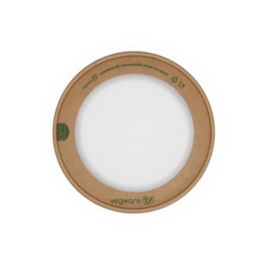 Round kraft window lid, 150-Series