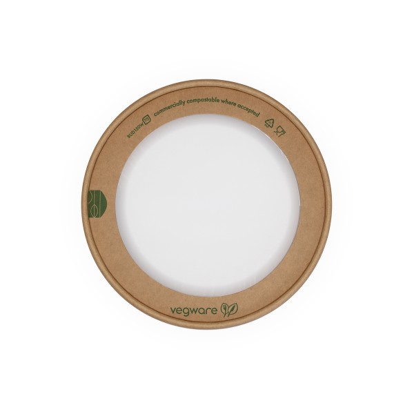 Round kraft window lid, 150-Series