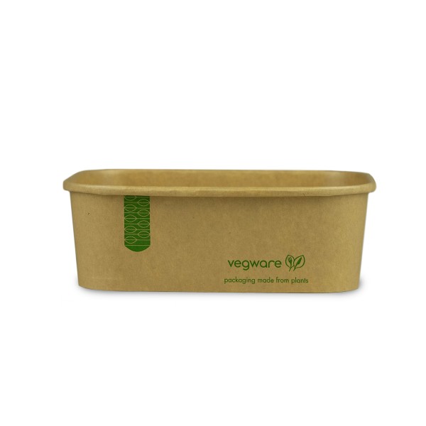 24oz/750ml rectangular kraft food container