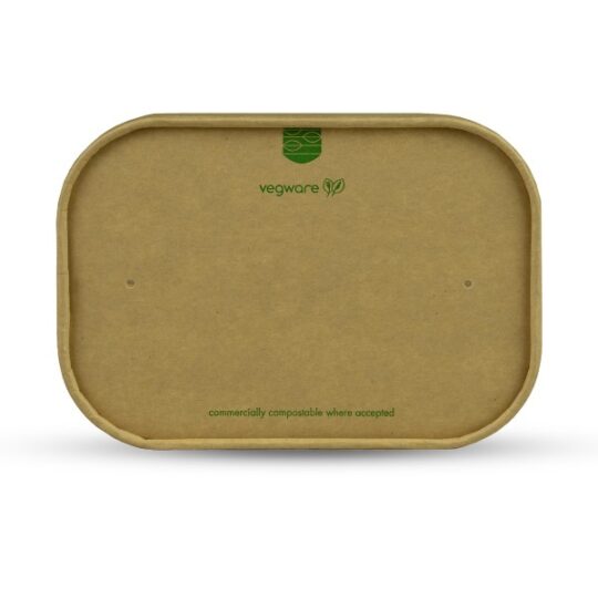 Rectangular kraft paper lid